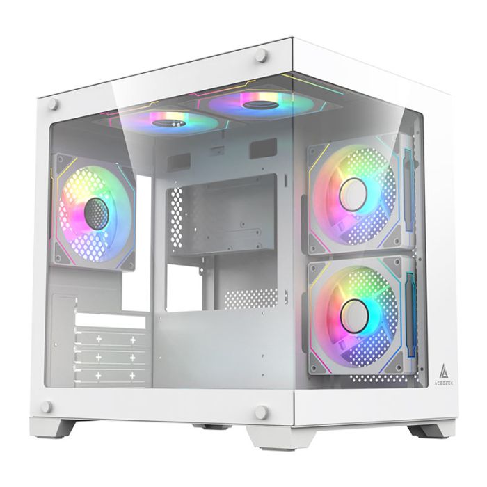 Gabinete Gamer Acegeek Vacancy L375, Mid-Tower, Lateral de Vidro, Branco, AG-VACANCY-L375-WH