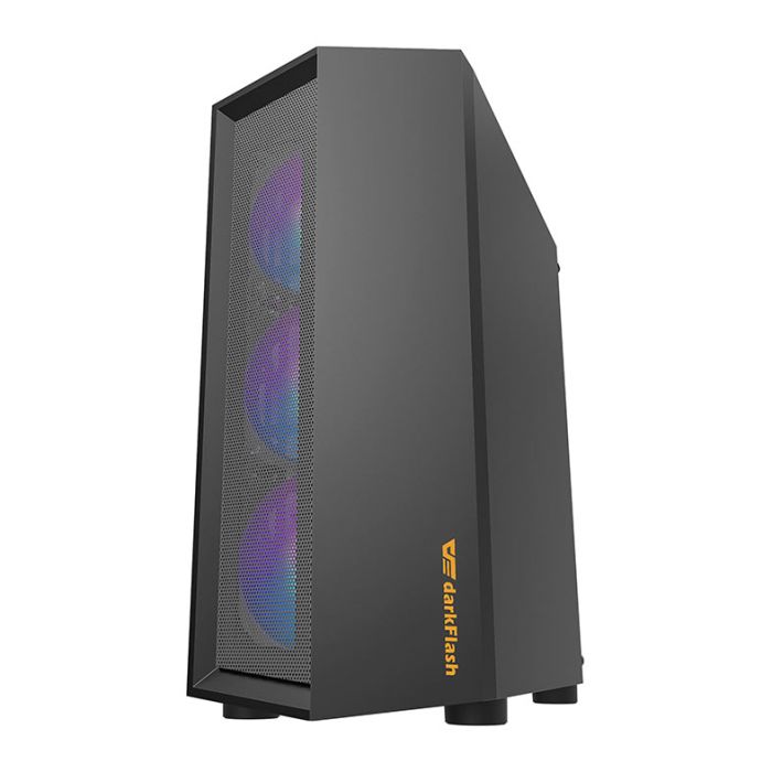 Gabinete Gamer Aigo DarkFlash Melody Preto Lateral Acrilico