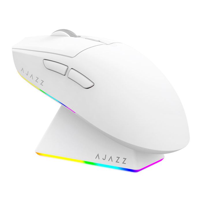 Mouse Gamer Ajazz AJ139 V2 MC, 24000DPI, 6 Botoes, Tri-Mode, Branco, AJ139V2-MC-WH