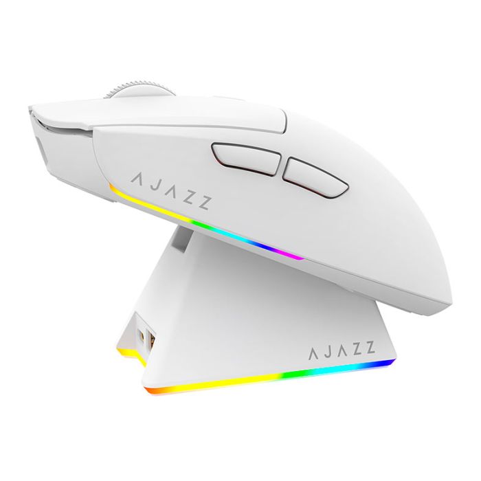 Mouse Gamer Ajazz AJ139 V2 MC, 24000DPI, 6 Botoes, Tri-Mode, Branco, AJ139V2-MC-WH