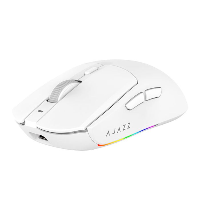 Mouse Gamer Ajazz AJ139 V2 MC, 24000DPI, 6 Botoes, Tri-Mode, Branco, AJ139V2-MC-WH