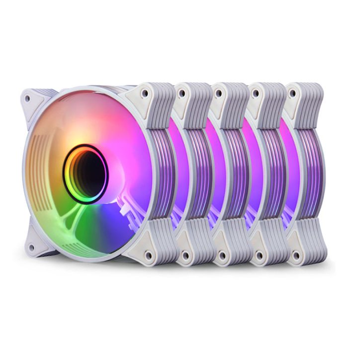 Kit Ventoinhas Aigo Darkflash AR12 Pro, ARGB, 5x120mm, Branco, AR12-PRO-5IN1-WH
