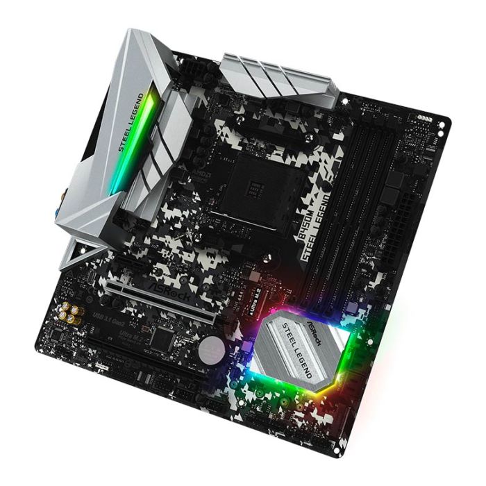 Placa Mae ASRock B450M Steel Legend DDR4 Socket AM4 Chipset AMD B450