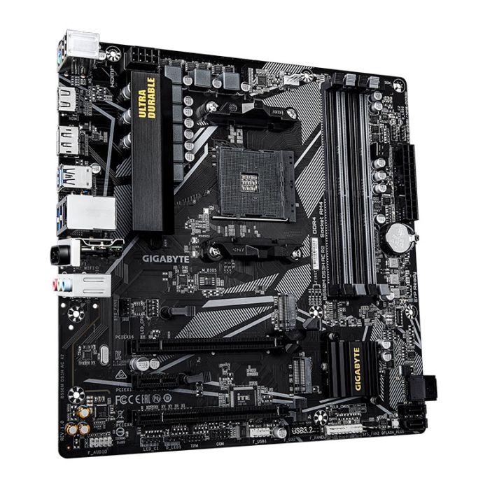 Placa Mae Gigabyte B550M DS3H AC R2, Wifi, DDR4, Socket AM4, M-ATX, Chipset AMD B550, B550M-DS3H-AC-R2