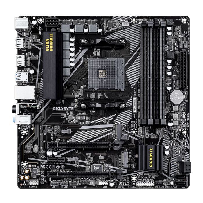 Placa Mae Gigabyte B550M DS3H AC R2, Wifi, DDR4, Socket AM4, M-ATX, Chipset AMD B550, B550M-DS3H-AC-R2