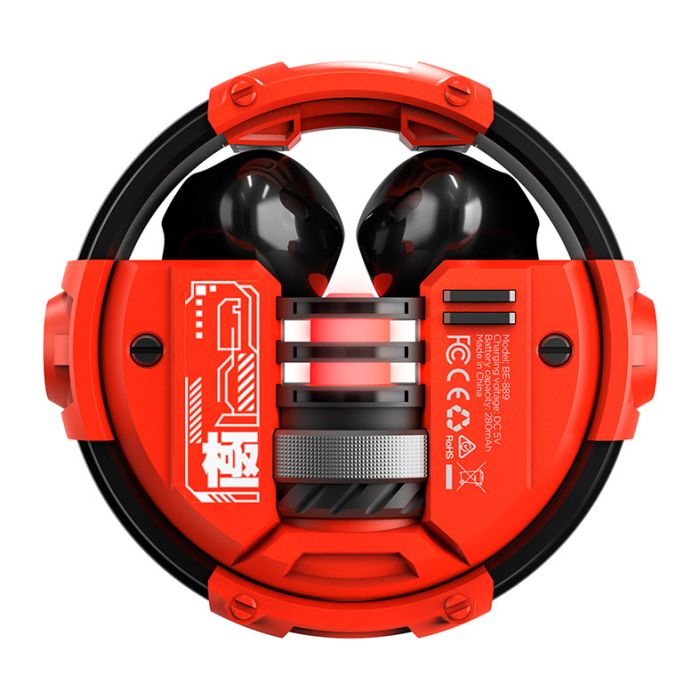 Fone de Ouvido Marvo BE-889, Bluetooth, Vermelho, BE-889