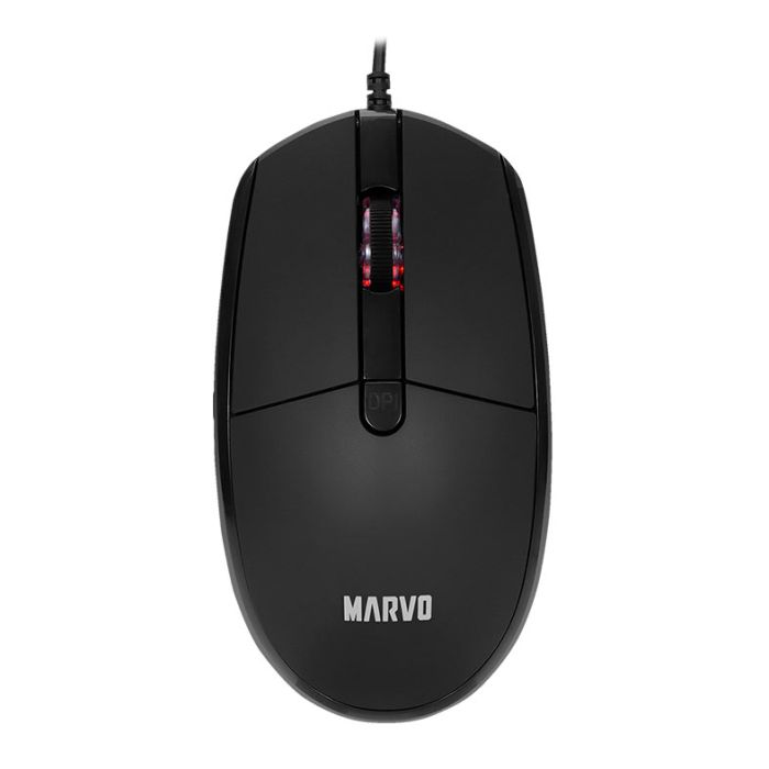 Kit Teclado e Mouse Marvo CM009, ABNT2, 1200DPI, USB, Preto, CM009-PT