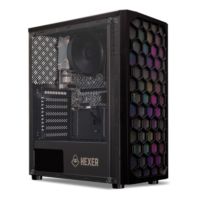 PC Gamer Completo Mancer, AMD RYZEN 5 3400G, 16GB DDR4, SSD 480GB, Kit de Periféricos + Monitor