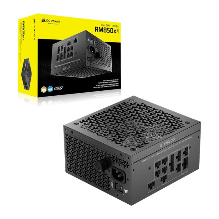 Fonte Corsair RM850x Shift, 850W, ATX 3.1, PCIe 5.1, Full-Modular, Cybenetics Gold, Preto, CP-9020299-BR