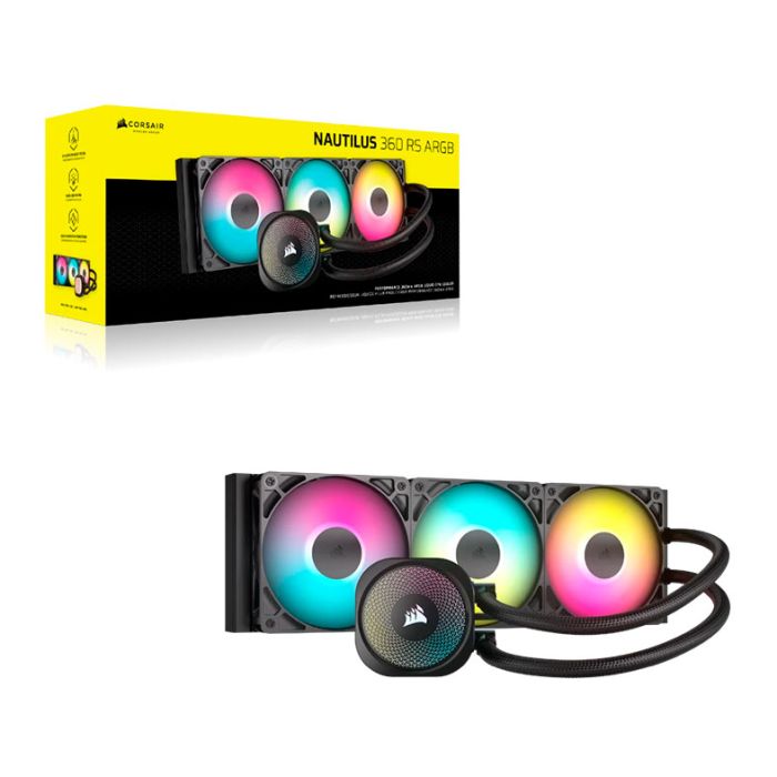 Water Cooler Corsair Nautilus 360 RS, ARGB, 360mm, Preto, CW-9060093-WW