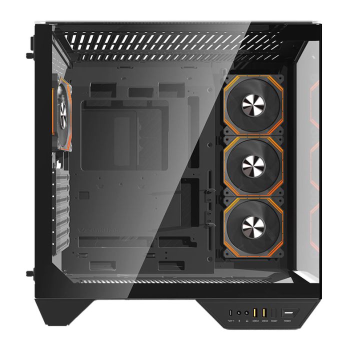 Gabinete Gamer Aigo Darkflash Arcee DY470, ARGB, Full-Tower, Lateral de Vidro, Com 4 Fans, Preto, DY470-BK-4F