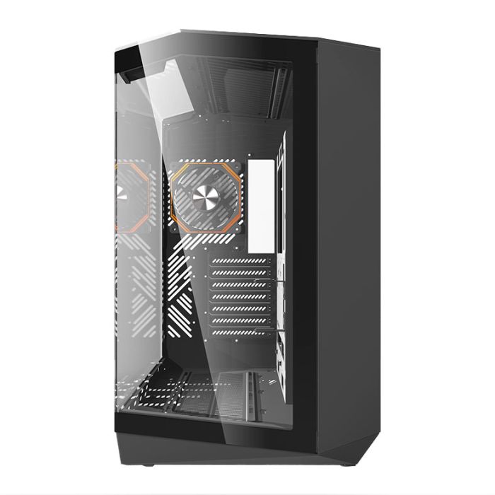 Gabinete Gamer Aigo Darkflash Arcee DY470, ARGB, Full-Tower, Lateral de Vidro, Com 4 Fans, Preto, DY470-BK-4F