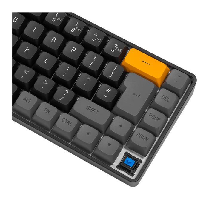Teclado Mecanico Aigo GD68 Brown Sugar, Wireless, Switch Azul, Preto e Cinza, GD68-BS-BL