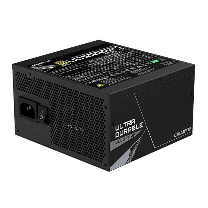 Fonte Gigabyte UD1000GM PG5 V2, 1000W, ATX 3.1, PCIe 5.1, Full-Modular, 80 Plus Gold, Preto, GP-UD1000GM-PG5-V2