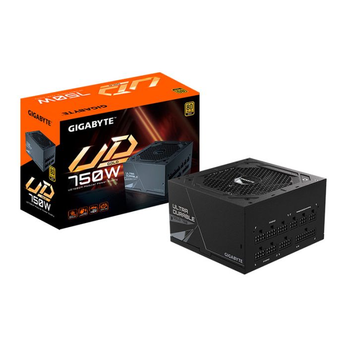 Fonte Gigabyte UD Gold, 750W, Full Modular, 80 Plus Gold, Preto, GP-UD750GM