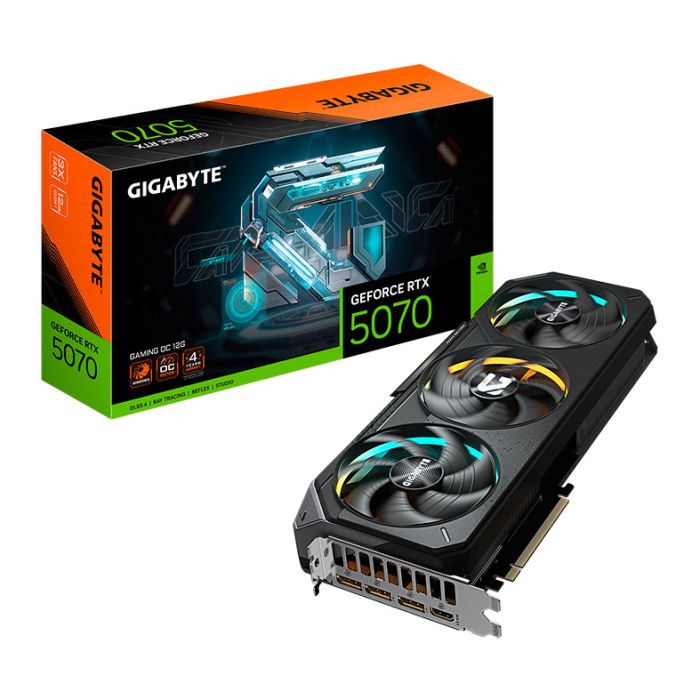 Placa de Video Gigabyte GeForce RTX 5070 Gaming OC, 12GB, GDDR7, 192-bit, GV-N5070GAMING-OC-12GD
