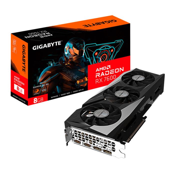 Placa de Video Gigabyte Radeon RX 7600 Gaming OC, 8GB, GDDR6, 128-bit, GV-R76GAMING-OC-8GD