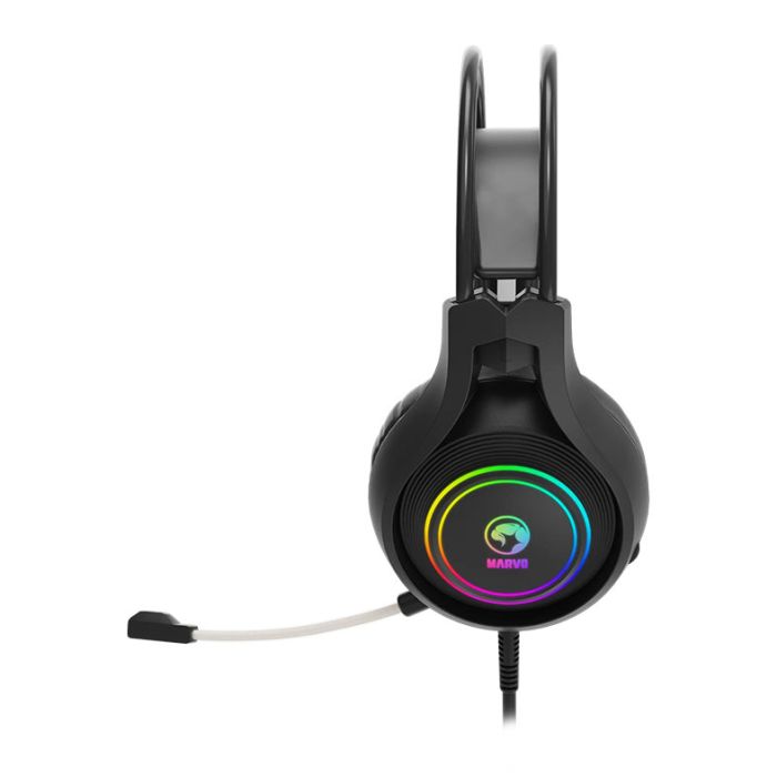 Headset Gamer Marvo Tactic 30, RGB, Drivers 40mm, Preto, HG8921