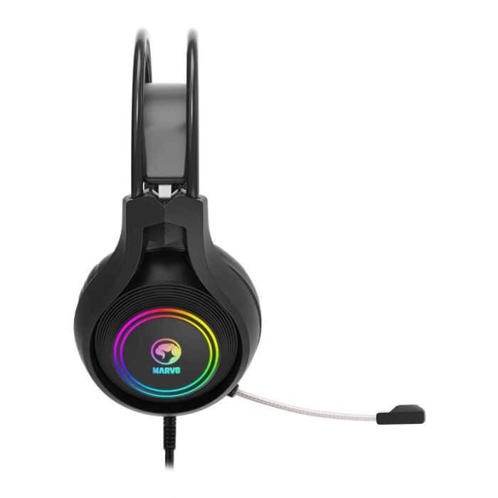 Headset Gamer Marvo Tactic 30, RGB, Drivers 40mm, Preto, HG8921