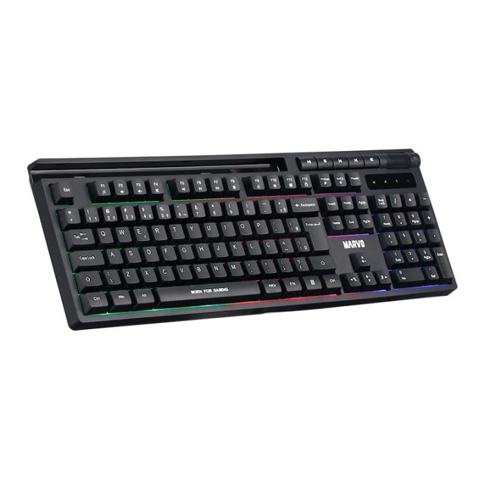 Teclado Gamer Marvo Soldat S40, Rainbow, ABNT2, Preto, K603-PT