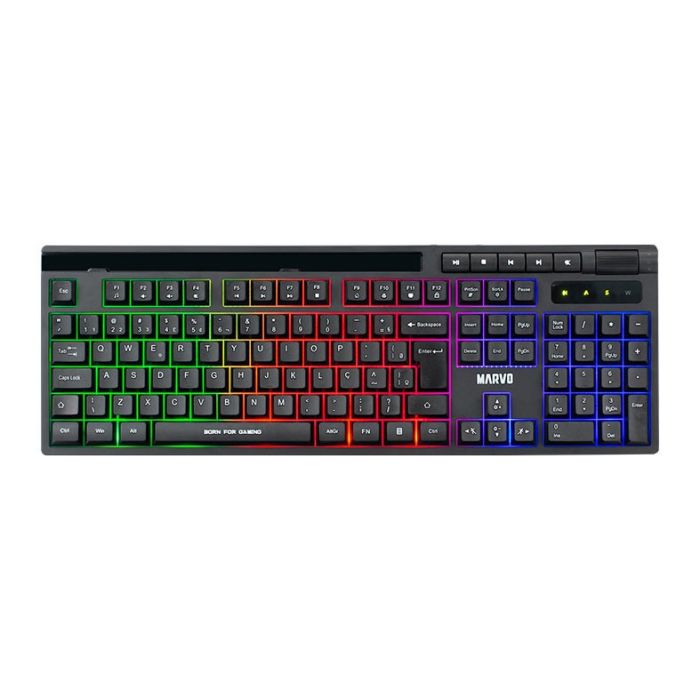 Teclado Gamer Marvo Soldat S40, Rainbow, ABNT2, Preto, K603-PT