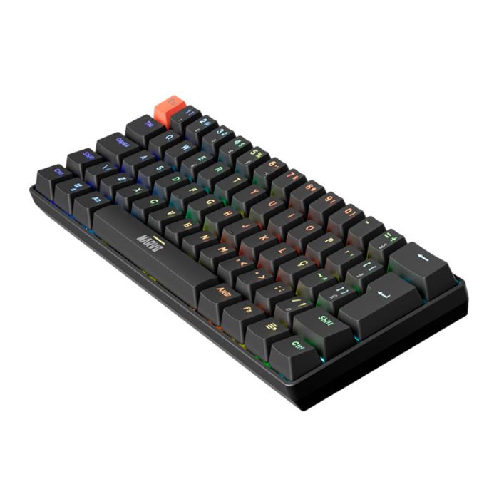 Teclado Mecanico Marvo KG933G, RGB, ABNT2, Switch Vermelho, Preto, KG933G-BK