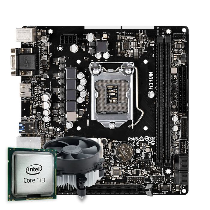Kit Upgrade Gamer Intel Core i3-8100, COOLER i30, PLACA MAE H310CM
