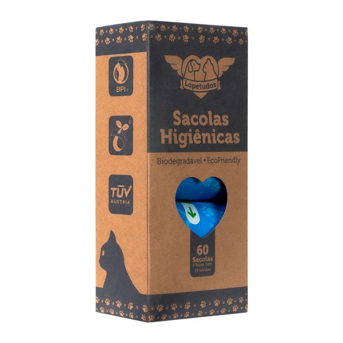 Sacolas Higiênicas Reforçadas Lopetudos, Com 4 Rolos, LP-SH-C4R