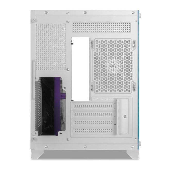 Gabinete Gamer Mancer CV100 Purple Edition, Mid-Tower, Lateral De Vidro, Com 3 Fans, Branco, MCR-CV100-PEW