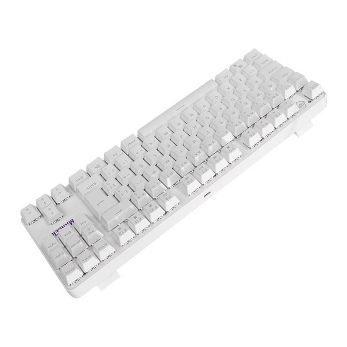 Teclado Mecanico Mancer Ghoul MK3, RGB, ABNT2, Switch Huano Vermelho, Branco, MCR-GHM3-WH01