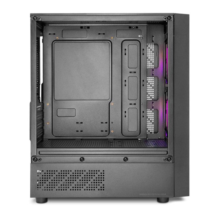 Gabinete Gamer Mancer Grimore, Mini-Tower, Lateral de Vidro, 2 Fans Rainbow, Preto, MCR-GRM-BK