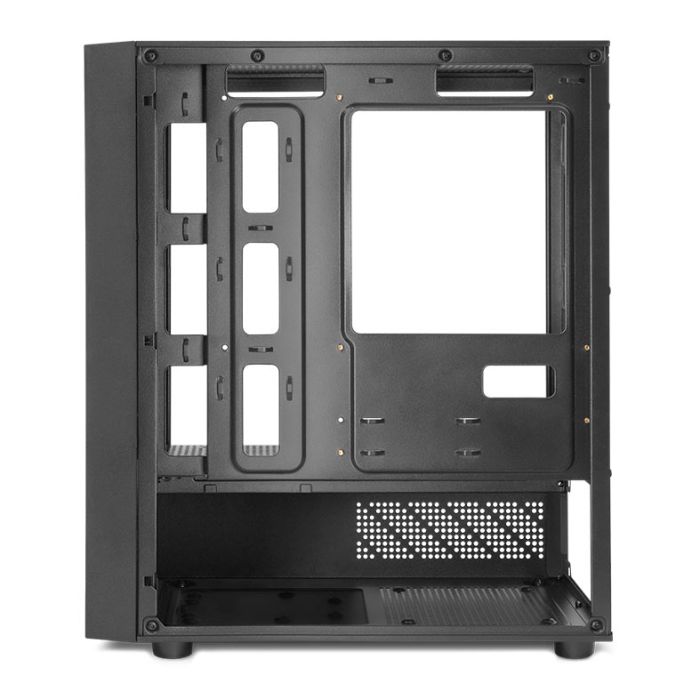 Gabinete Gamer Mancer Grimore, Mini-Tower, Lateral de Vidro, 2 Fans Rainbow, Preto, MCR-GRM-BK