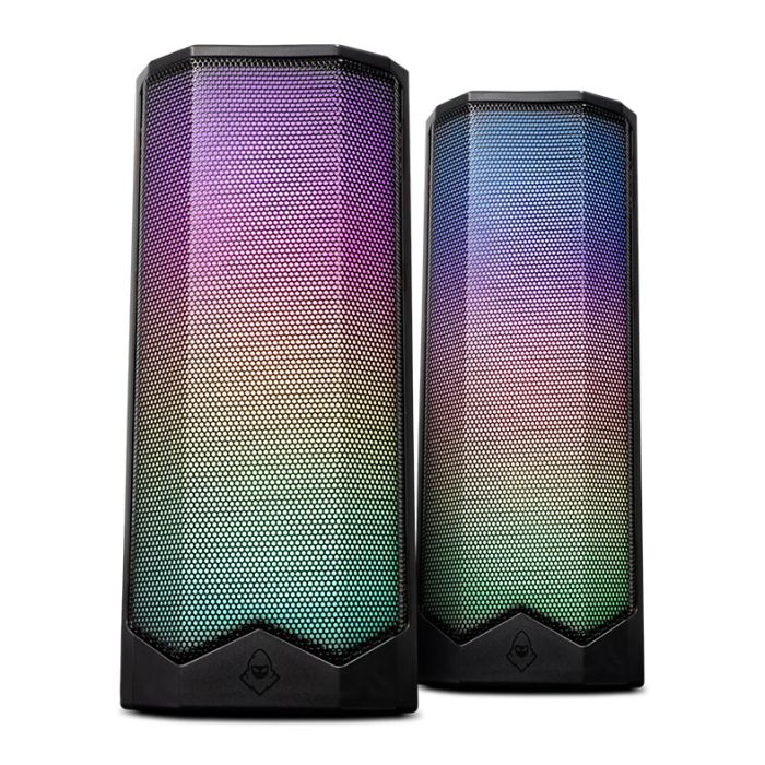 Caixa de Som Mancer Helmet, RGB, 2x3W RMS, USB, Preto, MCR-HMT-RGB01
