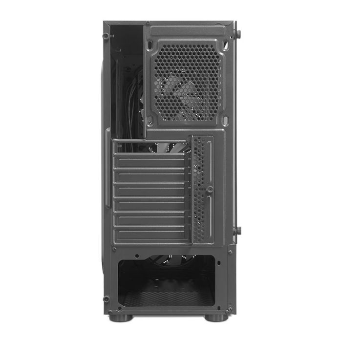 Gabinete Gamer Mancer Hexer 2, Mid-Tower, Lateral de Vidro, Com 3 Fans, Preto, MCR-HX2-BK-3F