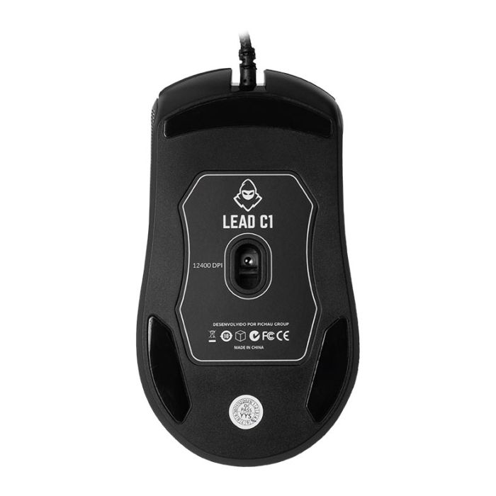 Mouse Gamer Mancer Lead C1, RGB, 12400DPI, 7 Botoes, Preto, MCR-LDC1-RGB01