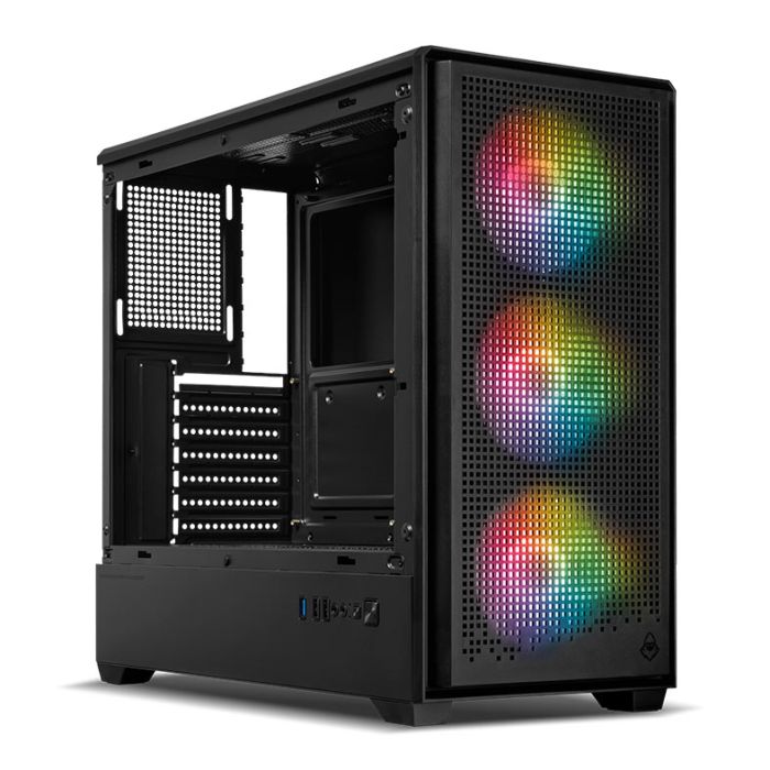 Gabinete Gamer Mancer Mugen, Full-Tower, Lateral de Vidro, Preto, MCR-MGN-BK