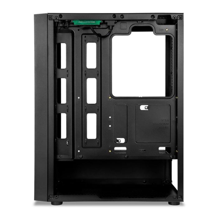  Gabinete Gamer Mancer Narok V2, Rainbow, Mid-Tower, Lateral de Vidro, Com 3 Fans, Preto, MCR-NRK-V2