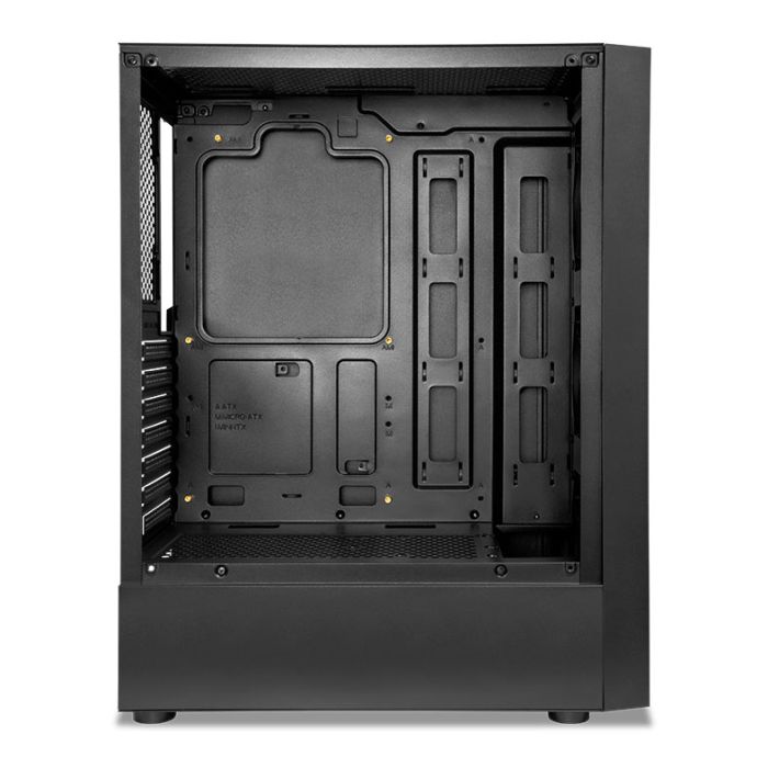 Gabinete Gamer Mancer Narok V2, Rainbow, Mid-Tower, Lateral de Vidro, Com 3 Fans, Preto, MCR-NRK-V2