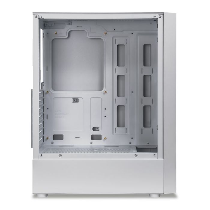 Gabinete Gamer Mancer Narok V2, Rainbow, Mid-Tower, Lateral de Vidro, Com 3 Fans, Branco, MCR-NRKWH-V2