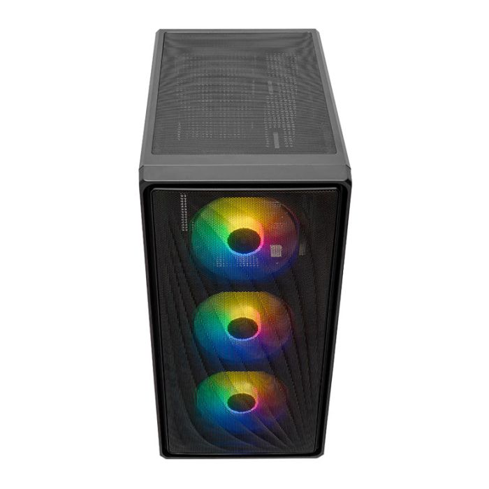 Gabinete Gamer Mancer Narok X, Mid-Tower, Lateral de vidro, Com 3 Fans, Preto, MCR-NRKX-BK3F