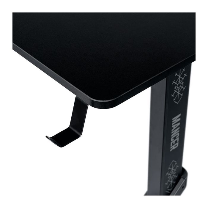 Mesa Gamer Mancer Runic, Com Regulagem de Altura, 136cm, Preto, MCR-RNC-BK01
