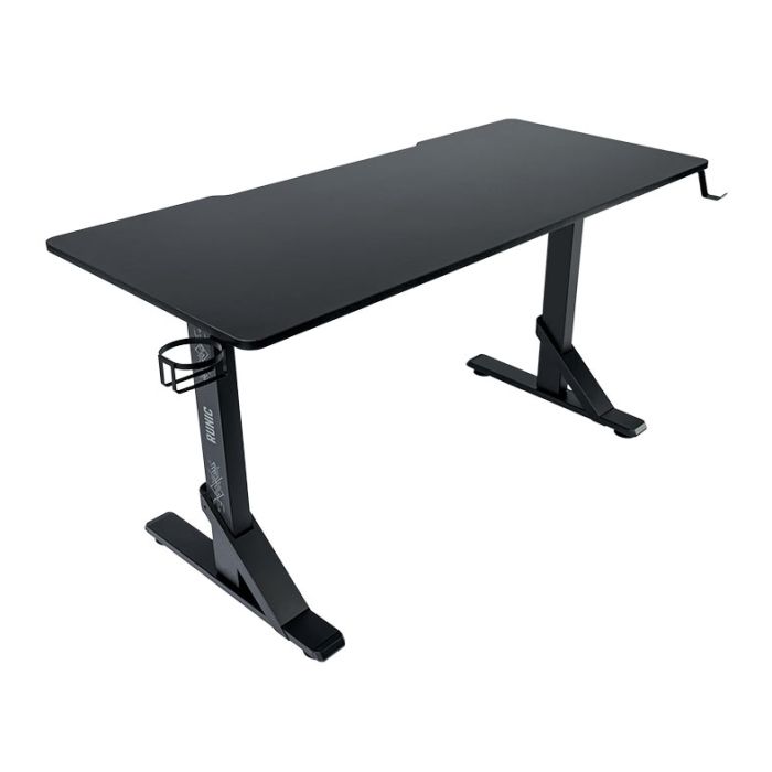 Mesa Gamer Mancer Runic, Com Regulagem de Altura, 136cm, Preto, MCR-RNC-BK01