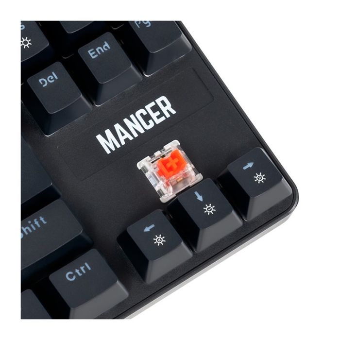 Teclado Mecanico Mancer Shade MK3, Rainbow, Switch Huano Vermelho, Preto, MCR-SHM3-RBW01RD