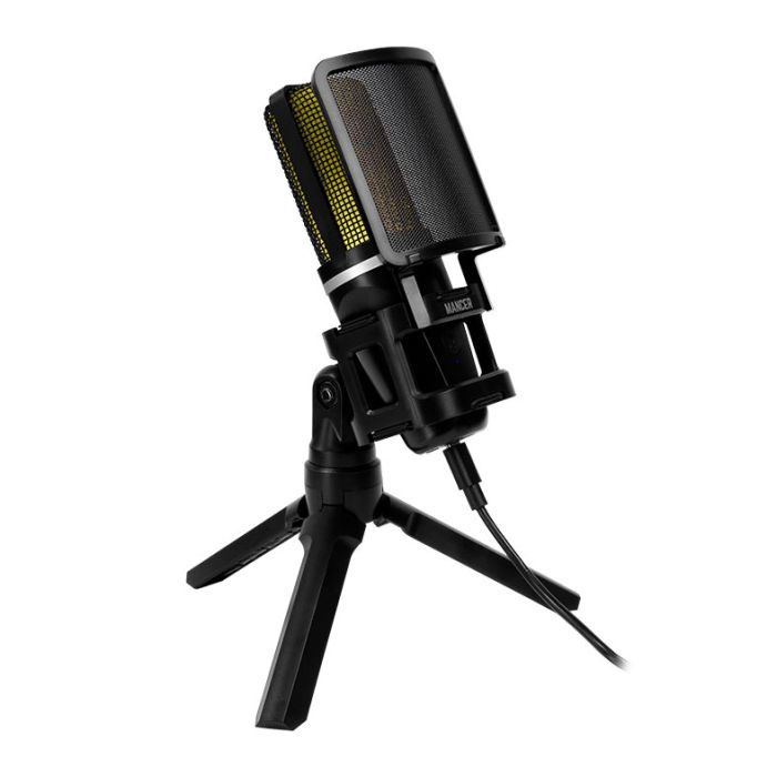 Microfone Mancer Selkie, Rainbow, USB, Preto, MCR-SLK-BL01