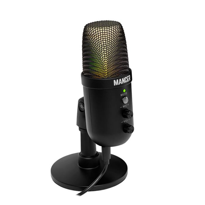 Microfone Mancer Selkie Pro, Rainbow, USB, Preto, MCR-SLKP-BL01