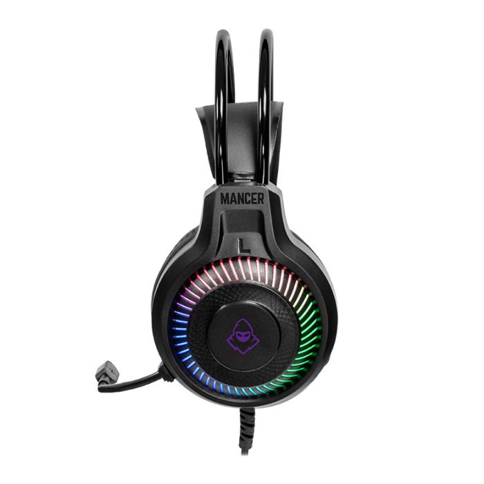  Headset Gamer Mancer Twilight S, Rainbow, Drivers 40mm, Preto, MCR-TLTS-RGB01