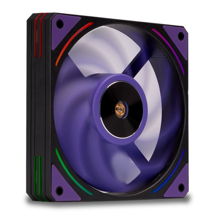 Kit Ventoinha Mancer Voltaic Purple Edition, 3x120mm, Preta, MCR-VTPB-BK01