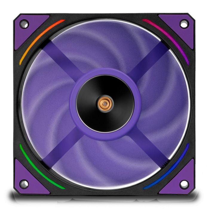 Kit Ventoinha Mancer Voltaic Purple Edition, 3x120mm, Preta, MCR-VTPB-BK01