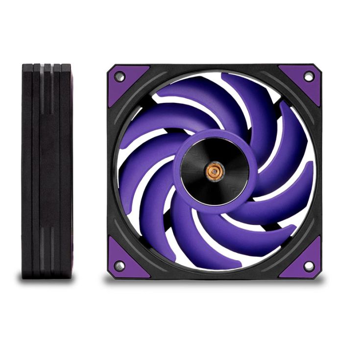 Kit Ventoinha Mancer Voltaic Purple Edition, 3x120mm, Preta, MCR-VTPB-BK01