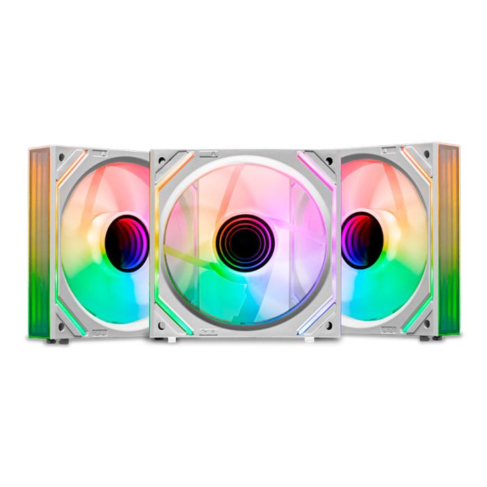 Kit Ventoinhas Mancer Ventus ZX, ARGB, 3x120mm + Controladora, Branca, MCR-VTZX-WH01